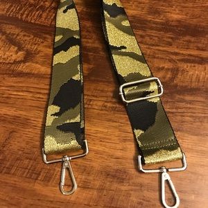 Camo and gold adjustable bag strap